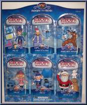 6 Figure Set with Display (Series 3, with fat Santa) Action Figure