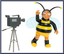 Bumblebee Man (Video Camera) from Simpsons - Basic Series manufactured by Jakks Pacific [Loose]
