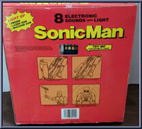 Sonic Man (Blue / Gold) from Sonic Man - Boxed manufactured by Soma [Back]