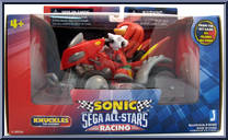 Knuckles (wth Race Car) from Sonic the Hedgehog - Sega All-Stars Racing manufactured by Jazwares [Front]