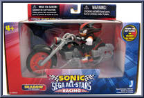 Shadow (with Motorcycle) from Sonic the Hedgehog - Sega All-Stars Racing manufactured by Jazwares [Front]