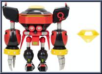 E-123 Omega (with Chaos Emerald) from Sonic the Hedgehog - Basic Series manufactured by Jakks Pacific [Loose]