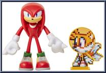 Knuckles (with Tails Disk) from Sonic the Hedgehog - Basic Series manufactured by Jakks Pacific [Loose]