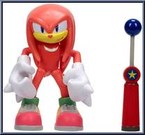 Knuckles (with Checkpoint) from Sonic the Hedgehog - Basic Series manufactured by Jakks Pacific [Loose]