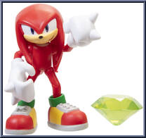 Knuckles (with Yellow Chaos Emerald) from Sonic the Hedgehog - Basic Series manufactured by Jakks Pacific [Loose]