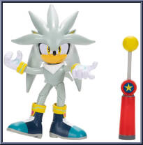 Silver (Yellow Checkpoint) from Sonic the Hedgehog - Basic Series manufactured by Jakks Pacific [Loose]
