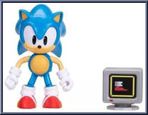 Sonic (Classic, with Ring Item Box) from Sonic the Hedgehog - Basic Series manufactured by Jakks Pacific [Loose]
