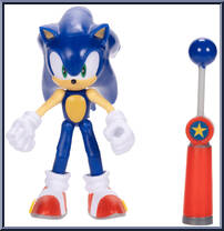 Sonic (Modern, with Blue Checkpoint) from Sonic the Hedgehog - Basic Series manufactured by Jakks Pacific [Loose]
