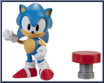 Sonic (with Red Spring) from Sonic the Hedgehog - Basic Series manufactured by Jakks Pacific [Loose]