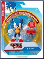 Sonic (with Red Spring) from Sonic the Hedgehog - Basic Series manufactured by Jakks Pacific [Front]