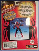 Spider-Man (Aqua Cannon) from Spider-Man - Adventure Hero - Water Web Blasters manufactured by Toy Biz [Back]
