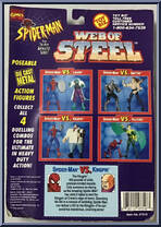Spider-Man vs Kingpin from Spider-Man - Web of Steel manufactured by Toy Biz [Back]