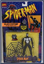 Spider-Man (Black Costume) from Spider-Man - Animated - Series 4 manufactured by Toy Biz [Front]