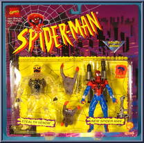 Venom (Stealth) & New Spider-Man from Spider-Man - Canadian 2-Pack - Series 3 manufactured by Toy Biz [Front]
