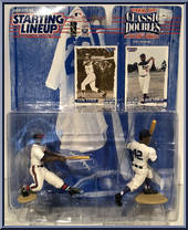 Hank Aaron / Jackie Robinson from Starting Lineup - Baseball - Classic Doubles - 1997 manufactured by Kenner [Front]
