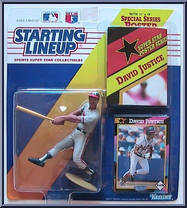 David Justice from Starting Lineup - Baseball - 1992 Series manufactured by Kenner [Front]