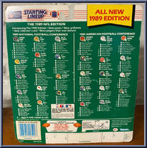 Bill Bates from Starting Lineup - Football - 1989 Series manufactured by Kenner [Back]