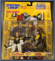 Tom Barrasso / Jaromir Jagr from Starting Lineup - Hockey - Classic Doubles - 1998 manufactured by Kenner [Front]