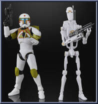 Clone Commander (Urban Fighter) / B1 Battle Droid (Battlefront II) from Star Wars - Black Series (2020) - Gaming Greats manufactured by Hasbro [Loose]
