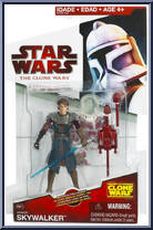 Anakin Skywalker (Space Suit) from Star Wars - Clone Wars (2008) - White / Red Cards manufactured by Hasbro [Front]