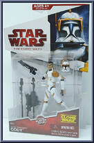 Clone Commander Cody from Star Wars - Clone Wars (2008) - White / Red Cards manufactured by Hasbro [Front]