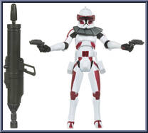 Clone Commander Thire from Star Wars - Clone Wars (2008) - White / Red Cards manufactured by Hasbro [Loose]