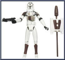 Clone Trooper (with Space Gear) from Star Wars - Clone Wars (2008) - White / Red Cards manufactured by Hasbro [Loose]