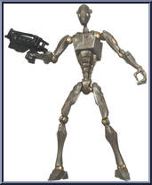 Commando Droid from Star Wars - Clone Wars (2008) - White / Red Cards manufactured by Hasbro [Loose]