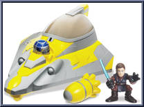 Anakin Skywalker's Jedi Starfighter from Star Wars - Galactic Heroes - Vehicles manufactured by Hasbro [Loose]