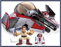 Obi-Wan Kenobi's Jedi Starfighter from Star Wars - Galactic Heroes - Vehicles manufactured by Hasbro [Loose]