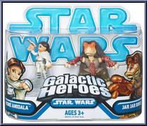 Padme Amidala / Jar Jar Binks from Star Wars - Galactic Heroes - Wave 20 manufactured by Hasbro [Front]
