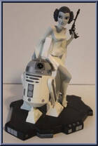 Princess Leia & R2-D2 (Black & White) (Animated) from Star Wars - Maquettes manufactured by Gentle Giant [Loose]