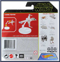 B-Wing Fighter from Star Wars - Hot Wheels Starships - Yellow Outlined Letters manufactured by Mattel [Back]