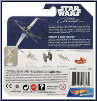 Concept X-Wing Fighter from Star Wars - Hot Wheels Starships - Concept Series manufactured by Mattel [Back]