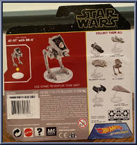 First Order AT-ST with BB-8 from Star Wars - Hot Wheels Starships - Yellow Outlined Letters manufactured by Mattel [Back]
