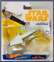 Imperial Arrestor Cruiser from Star Wars - Hot Wheels Starships - White Card / Yellow Letters manufactured by Mattel [Front]
