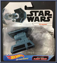 TIE Bomber from Star Wars - Hot Wheels Starships - White Card / Black Letters manufactured by Mattel [Front]