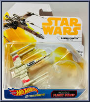 X-Wing Fighter from Star Wars - Hot Wheels Starships - White Card / Yellow Letters manufactured by Mattel [Front]