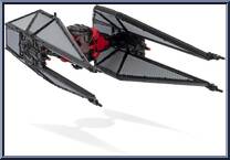 Kylo Ren's TIE Whisper (Light Armor) from Star Wars - Micro Galaxy Squadron - Series 7 manufactured by Jazwares [Loose]