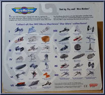 VII Star Wars from Star Wars - Micro Machines - 65860 - Phase III manufactured by Galoob [Back]