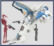 501st Legion Attack Dropship (with Clone Pilot / Battle Droid) from Star Wars - Movie Heroes - Yoda Package - Vehicles manufactured by Hasbro [Loose]
