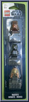 Wicket / Imperial V-Wing Pilot / Jar Jar Binks from Star Wars - Original Trilogy - Magnets manufactured by Lego [Front]