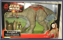 Fambaa with Shield Generator and Gungan Warrior Action Figure