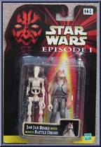 Jar Jar Binks (with Battle Droid) from Star Wars - Phantom Menace - Foreign Exclusive manufactured by Hasbro [Front]