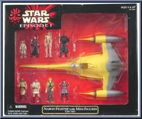 Naboo Fighter with Mini Figures Gift Set from Star Wars - Phantom Menace - Foreign Exclusive - 2" Scale manufactured by Hasbro [Front]