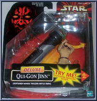 Qui-Gon Jinn from Star Wars - Phantom Menace - Deluxe Figures manufactured by Hasbro [Front]