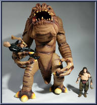 Rancor & Luke Skywalker from Star Wars - Power of the Force II - Creature Sets manufactured by Kenner [Loose]
