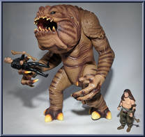 Rancor & Luke Skywalker from Star Wars - Power of the Force II - Creature Sets manufactured by Kenner [Loose]