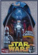 Clone Pilot (Firing Cannon) (Gray) from Star Wars - Revenge of the Sith - Collection 1 manufactured by Hasbro [Front]