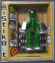 Clear Green Bot from Stikbot - Basic Series manufactured by Zing [Front]